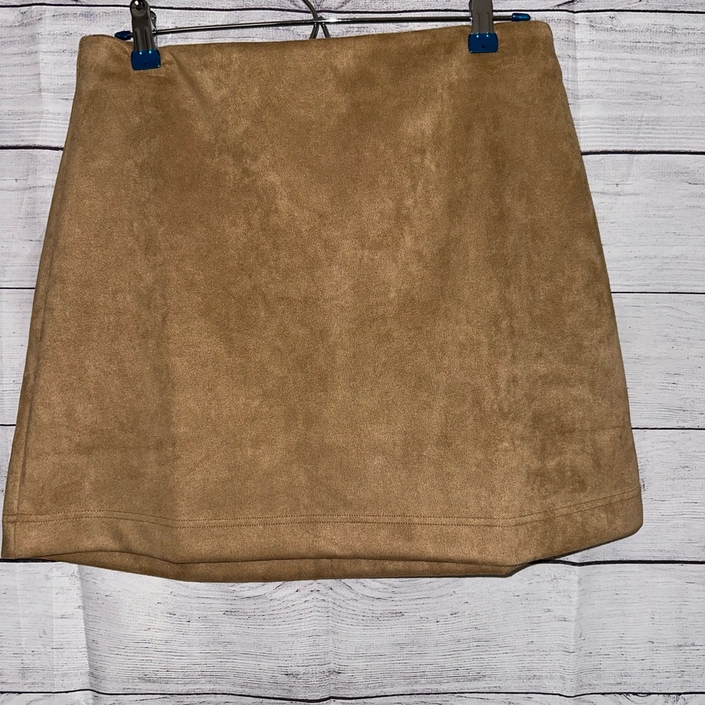 Pink Lily Camel A-Line Skirt